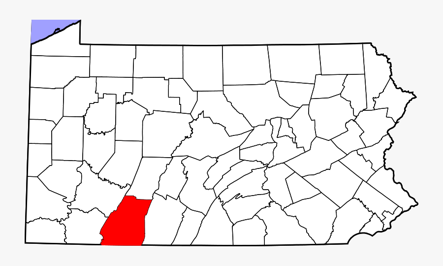 Map Of Pennsylvania Highlighting Somerset County - Montgomery County Pennsylvania, Transparent Clipart