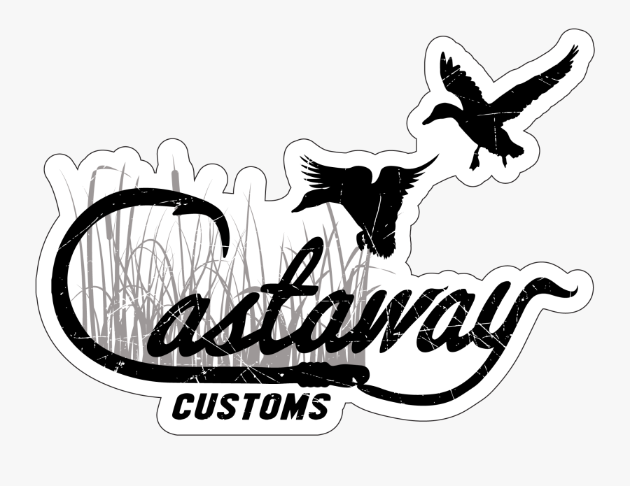 Duck Logo Decal - Castaway Customs, Transparent Clipart