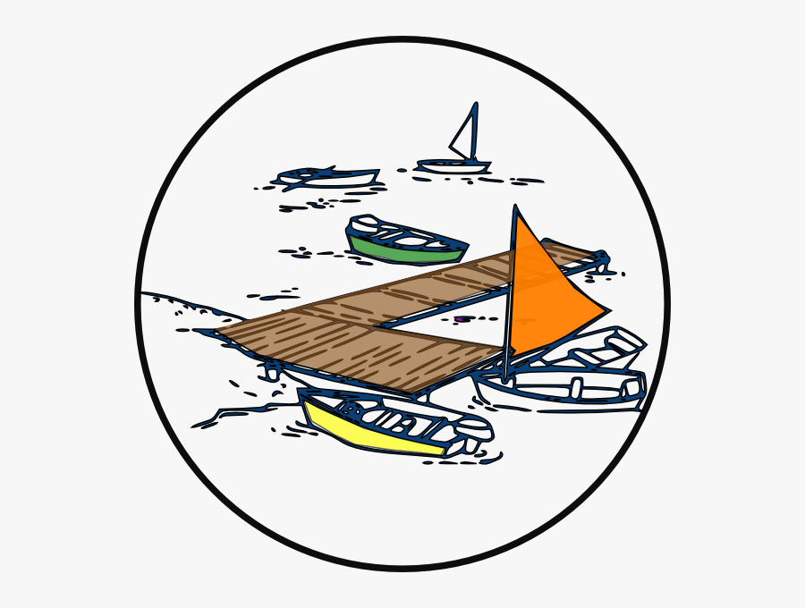 Dock With Ships Drawing, Transparent Clipart
