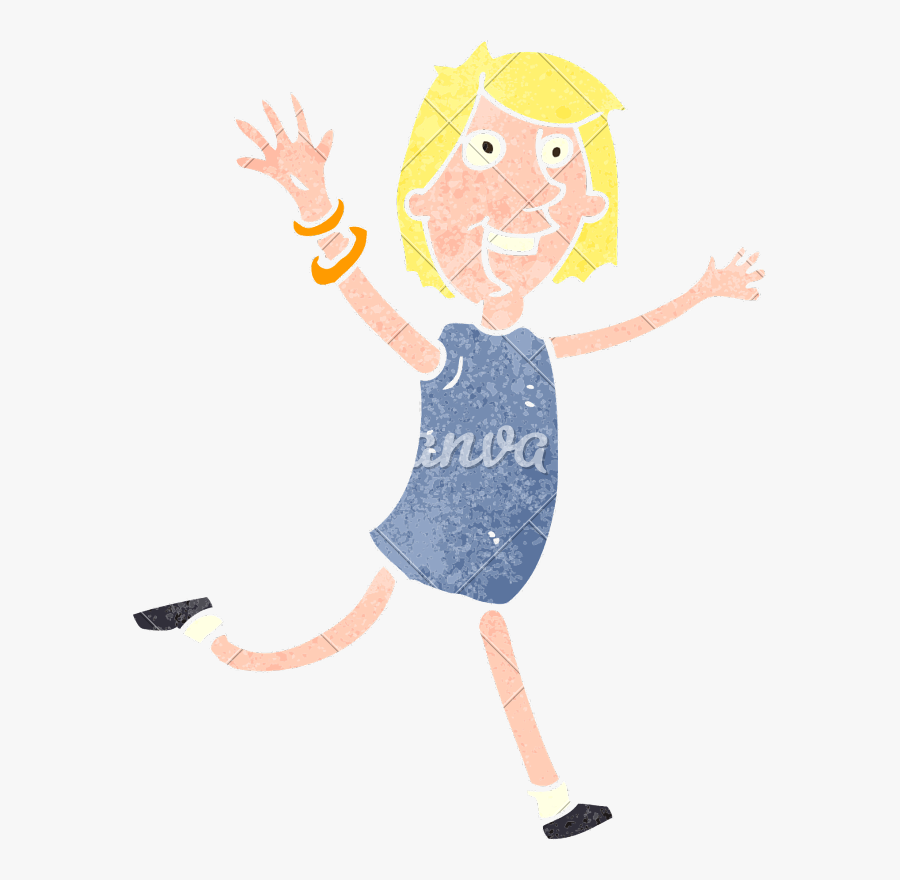 Excited Woman Clipart - Cartoon, Transparent Clipart