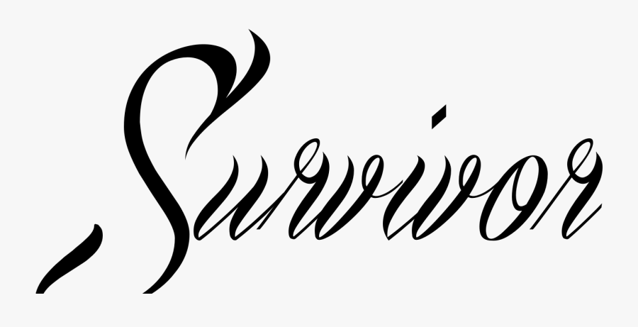 Word Survivor In Different Fonts, Transparent Clipart