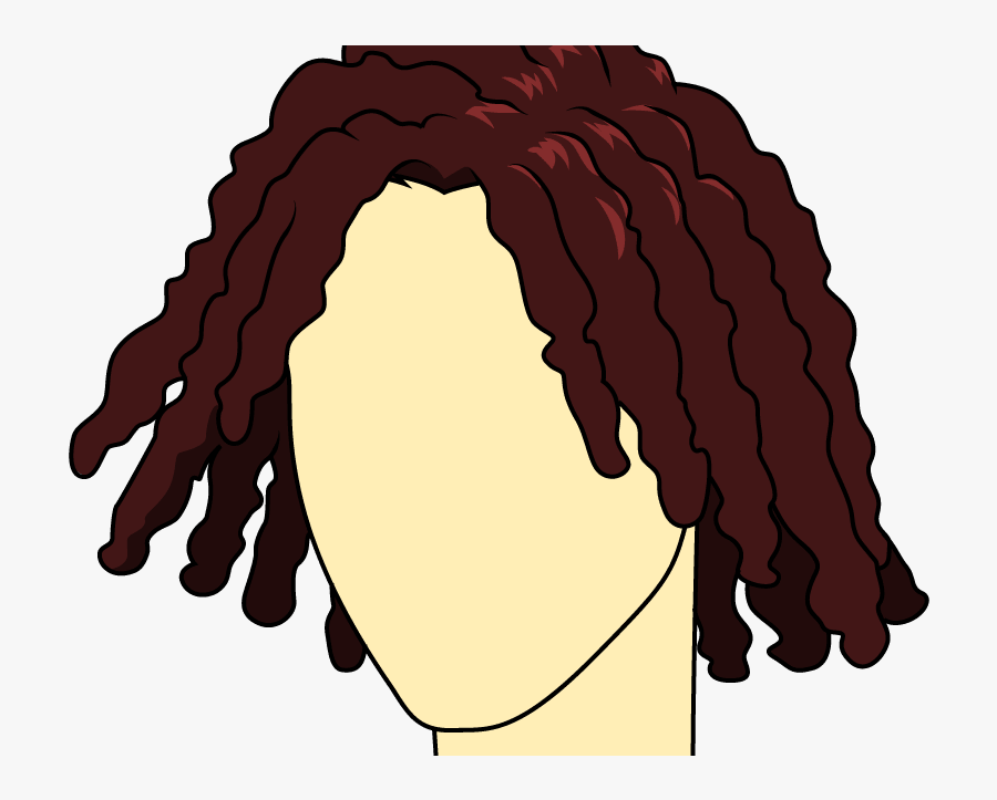 Transparent Male Hair Png - Cartoon Dreads Png, Transparent Clipart