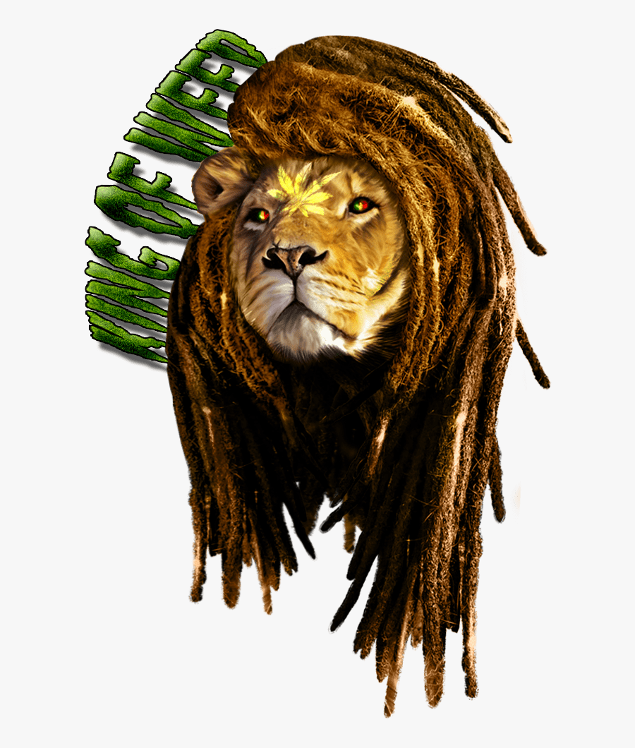 Rastafarian Lion Of Judah Tattoo - Leon Con Rastas Png, Transparent Clipart
