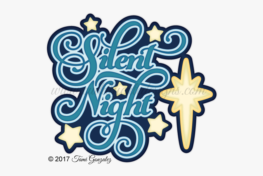 Silent Night Title, Transparent Clipart