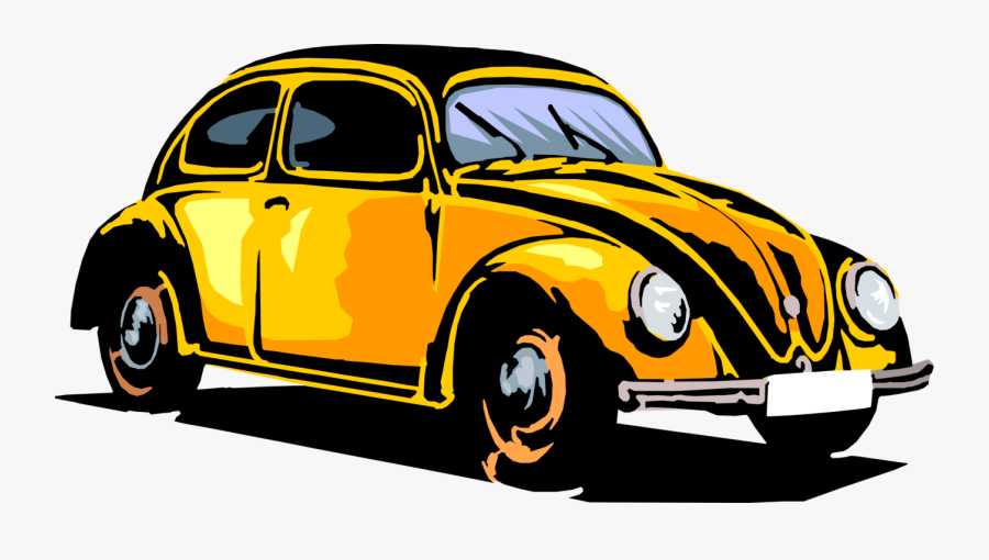 Volkswagen Vector Classic Clipart , Png Download - Yellow Car, Transparent Clipart