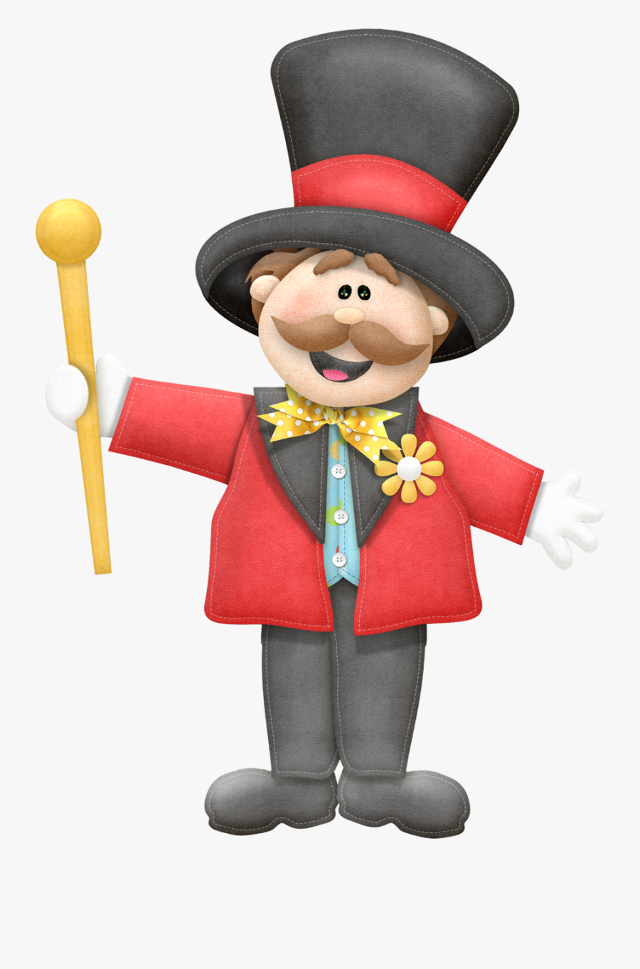 Transparent Ringmaster Clipart - Cute Circus Ringmaster Clipart, Transparent Clipart