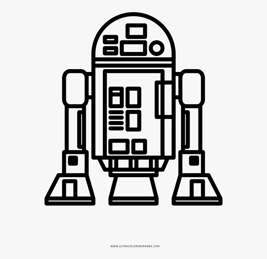R2d2 Dibujos Para Colorear, Transparent Clipart