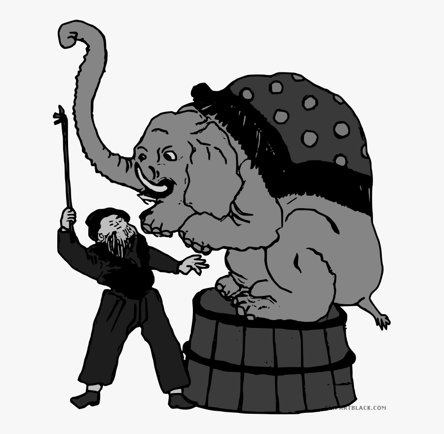 Animal Trainer Clipart - Elephant, Transparent Clipart