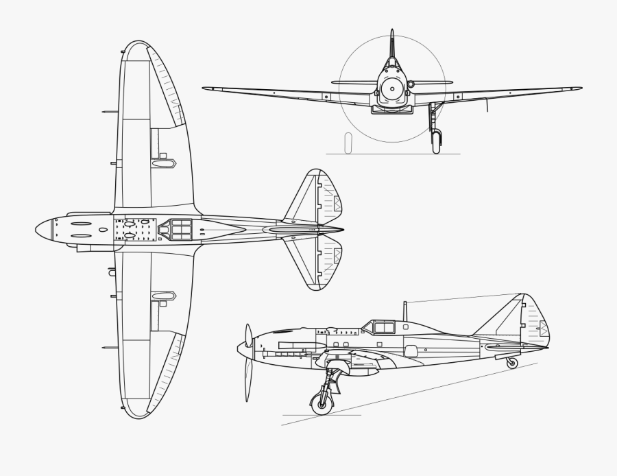 Drawn War Ww2 Airplane - Reggiane Re 2005, Transparent Clipart