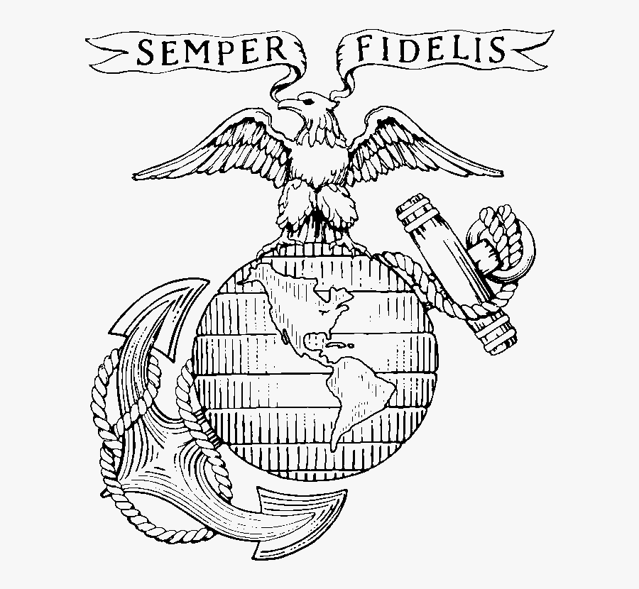 Transparent Marine Corps Clipart - Military Marine Corps Drawings, Transparent Clipart