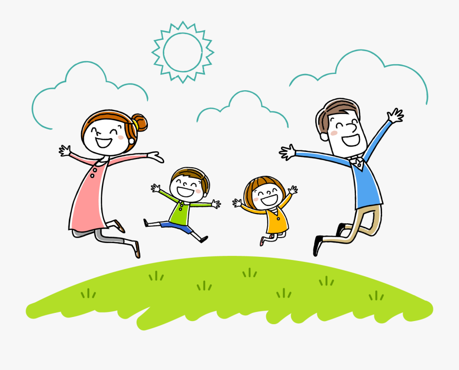 Jump Clipart Boy Smile - Cartoon Family Sports Day, Transparent Clipart