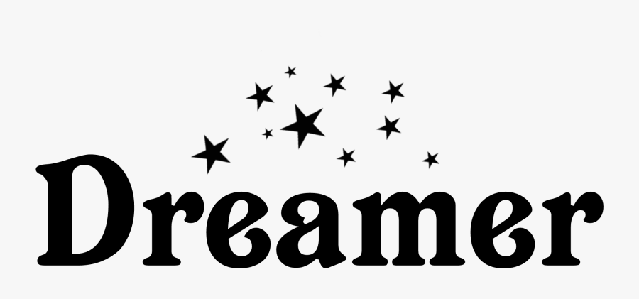 #sticker #black #stars #dreamer #picsartstickers #letters - Graphic Design, Transparent Clipart