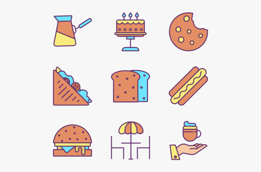 Cafe Icons, Transparent Clipart