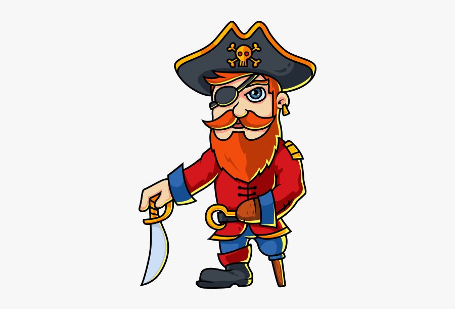 Pirate Hook Cliparts Png Download - Cartoon Transparent Pirate, Transparent Clipart
