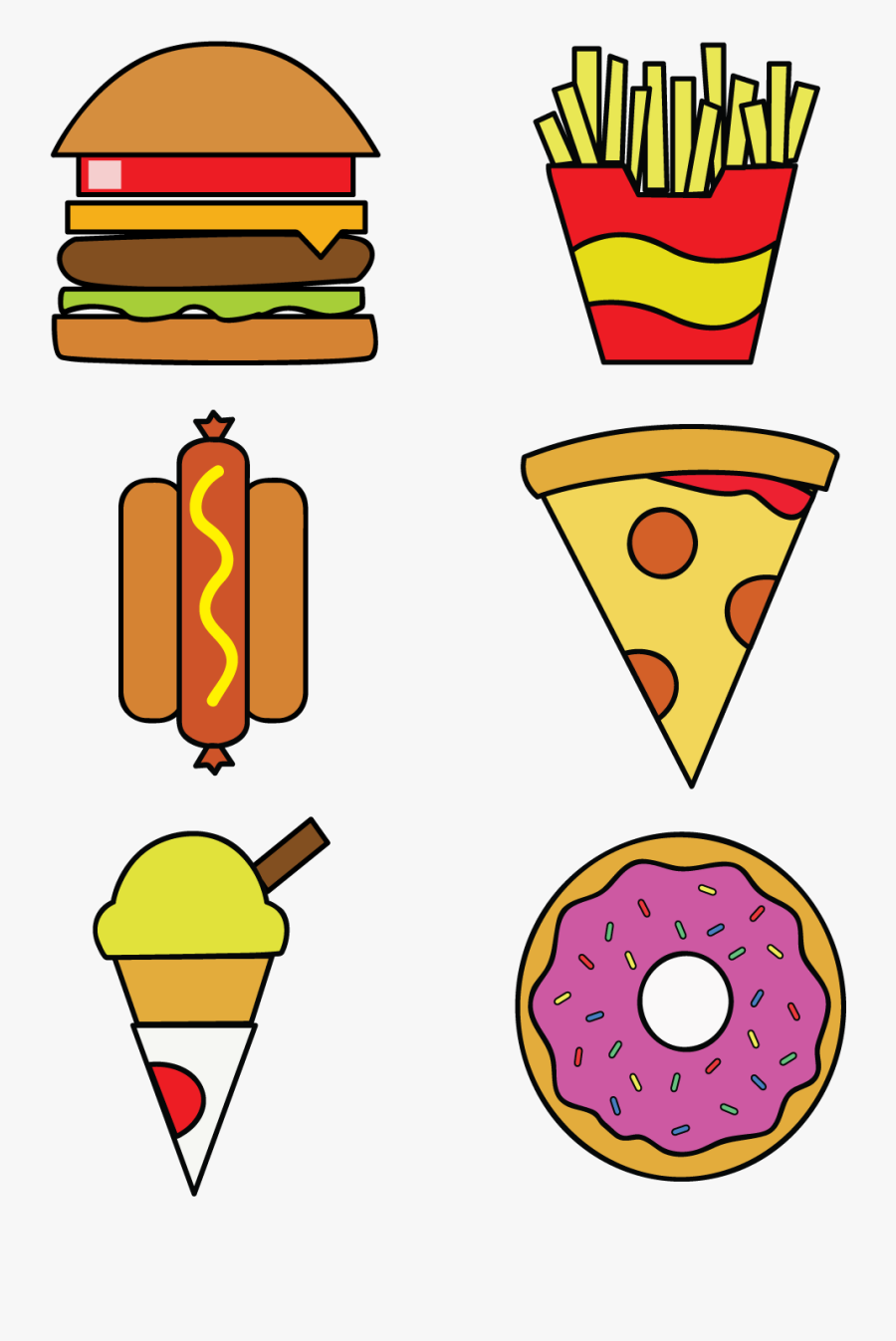 Free Fast Food Vector Graphics - Vector Graphics, Transparent Clipart