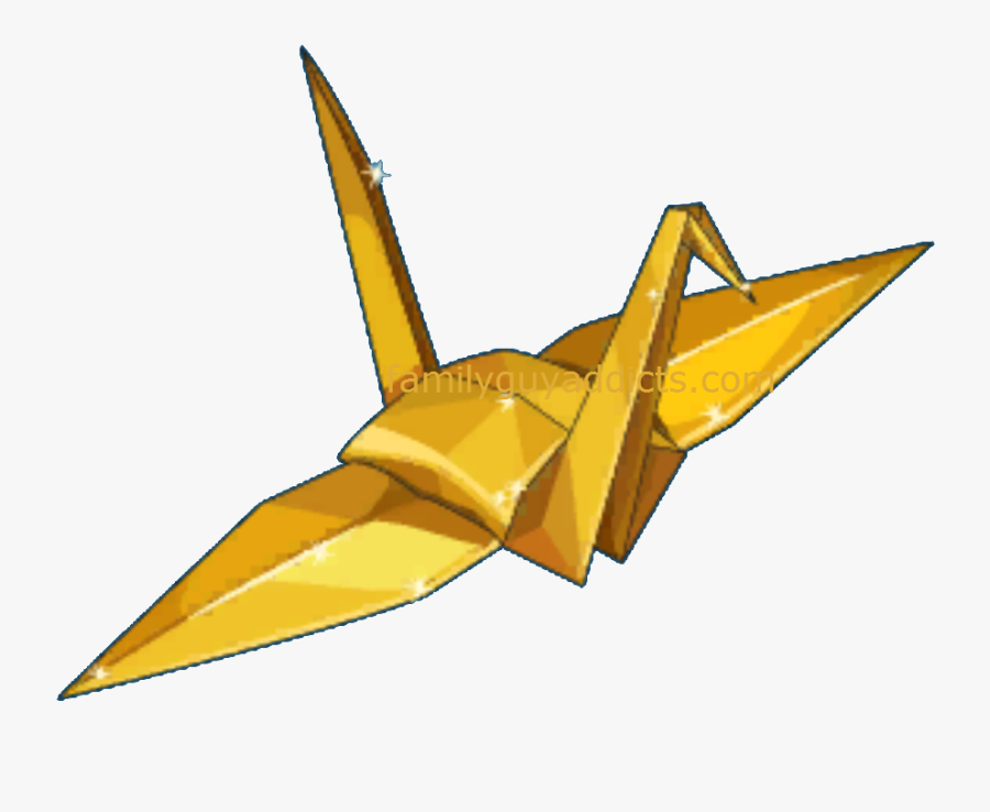 Giant Golden Paper Crane - Illustration, Transparent Clipart