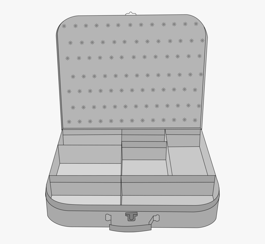 Angle,material,rectangle - Open Suitcase Clipart, Transparent Clipart