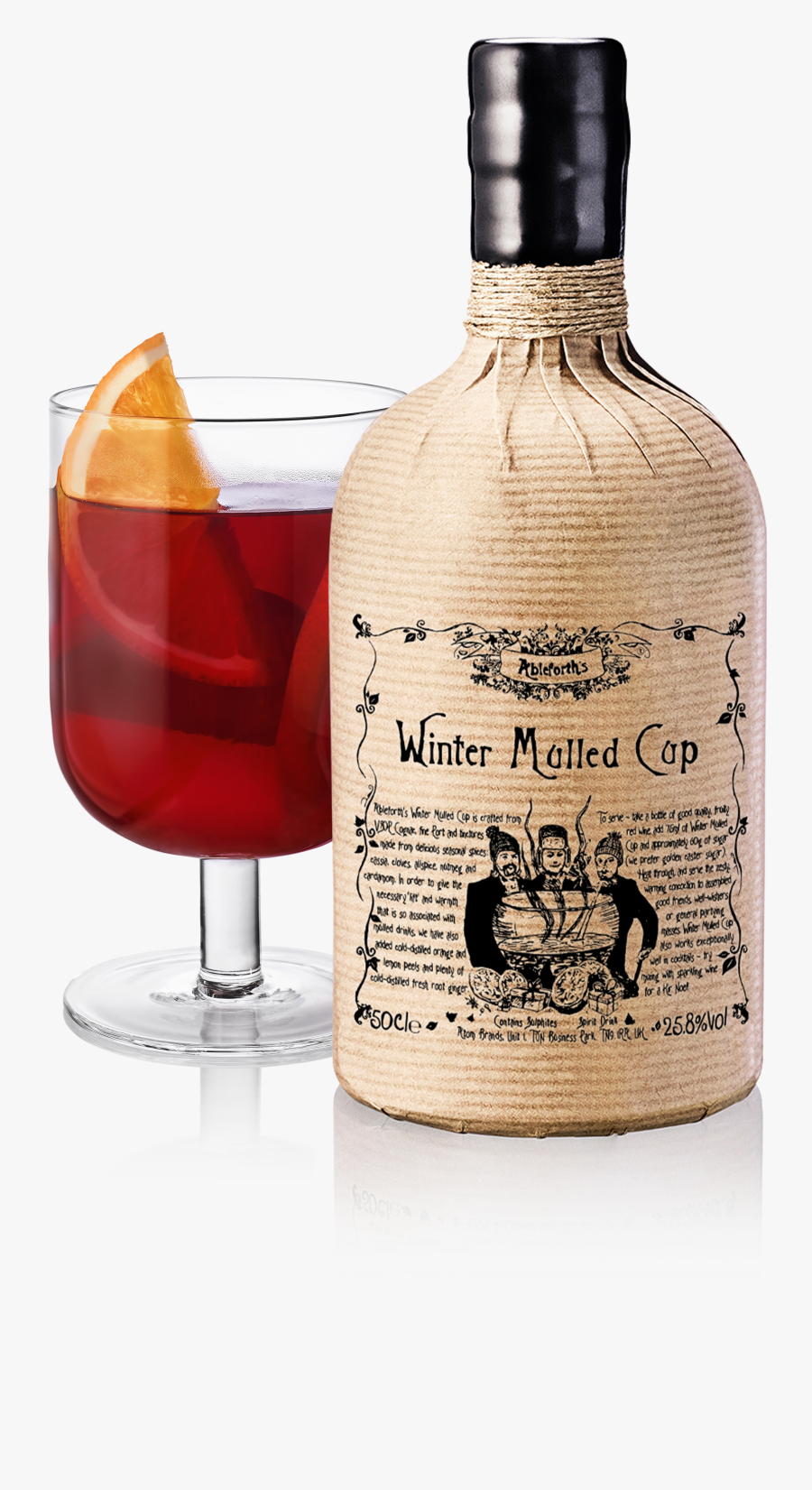 Winter Mulled Cup & Mulled Wine - Glass Bottle, Transparent Clipart