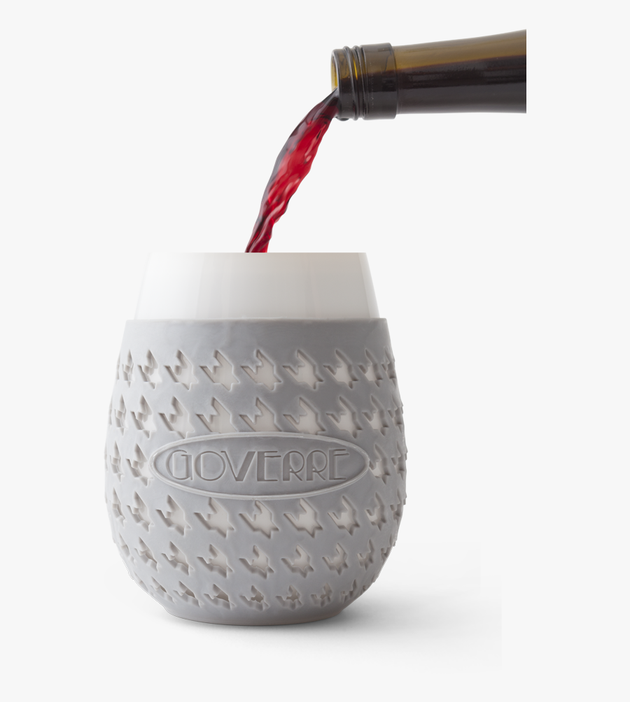 This Grey Goverre Is A Glass, Portable, Stemless Wine - Water Bottle, Transparent Clipart