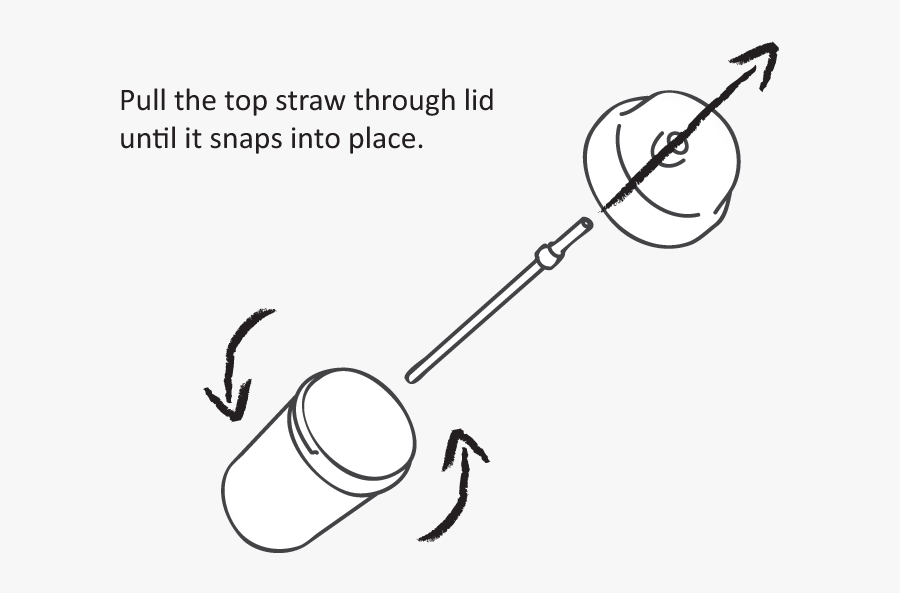 To Assemble The Zoomi Cup, Simply Pull The 1-piece - Line Art, Transparent Clipart