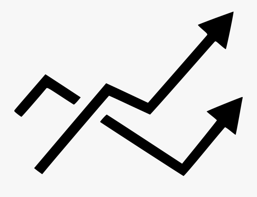 Line Chart Report Analytics Statistic Increase Arrow - Increase Arrow Icon Png, Transparent Clipart