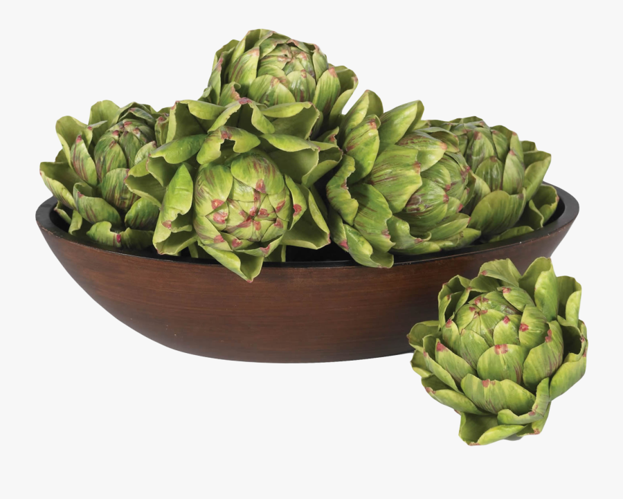 Vegetable Cutter Png Transparent Image - Artichokes In Bowl Decorative, Transparent Clipart