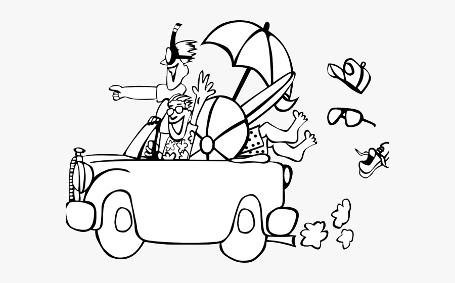 Shore Clipart Travel - Summer Clip Art Black And White, Transparent Clipart