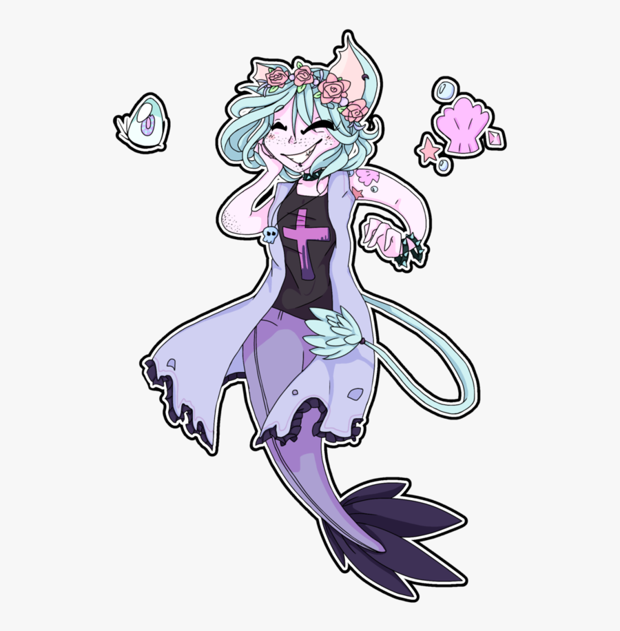 Gothic Tattoos Clipart Mermaid - Art, Transparent Clipart