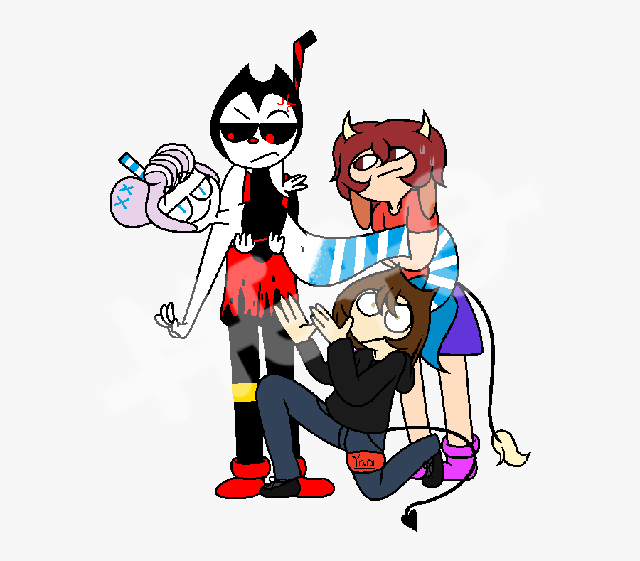 Drawing Mermaid Demon Huge Freebie Download For Powerpoint - Cartoon, Transparent Clipart