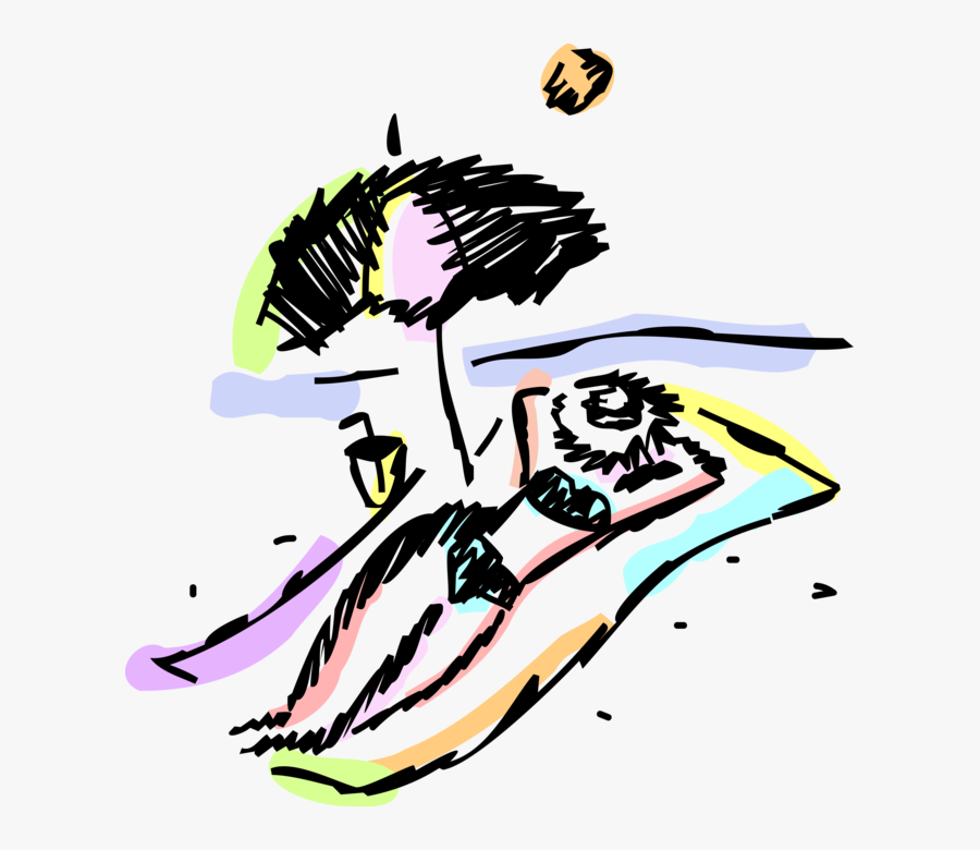 Vector Illustration Of Holiday Vacation Traveler Sun - Illustration, Transparent Clipart