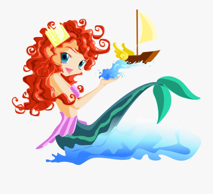 La Petite Sirene Kawaii By Messire-william *adorable* - Sirene Kawaii, Transparent Clipart