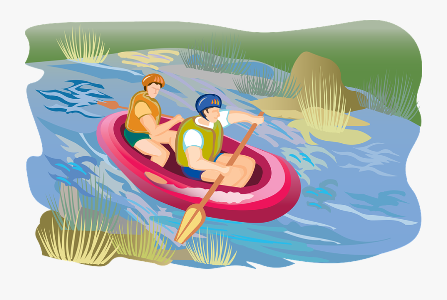 Rafting Png Free - Cartoon Rafting, Transparent Clipart