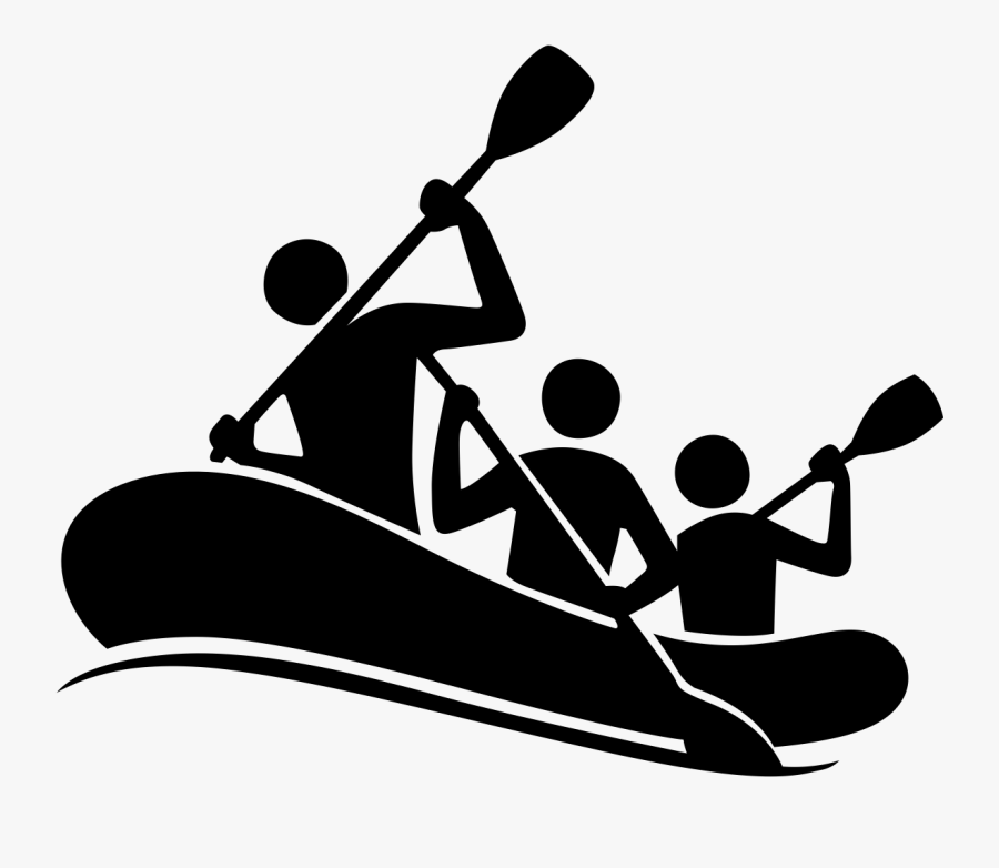 White Water Rafting Icon, Transparent Clipart