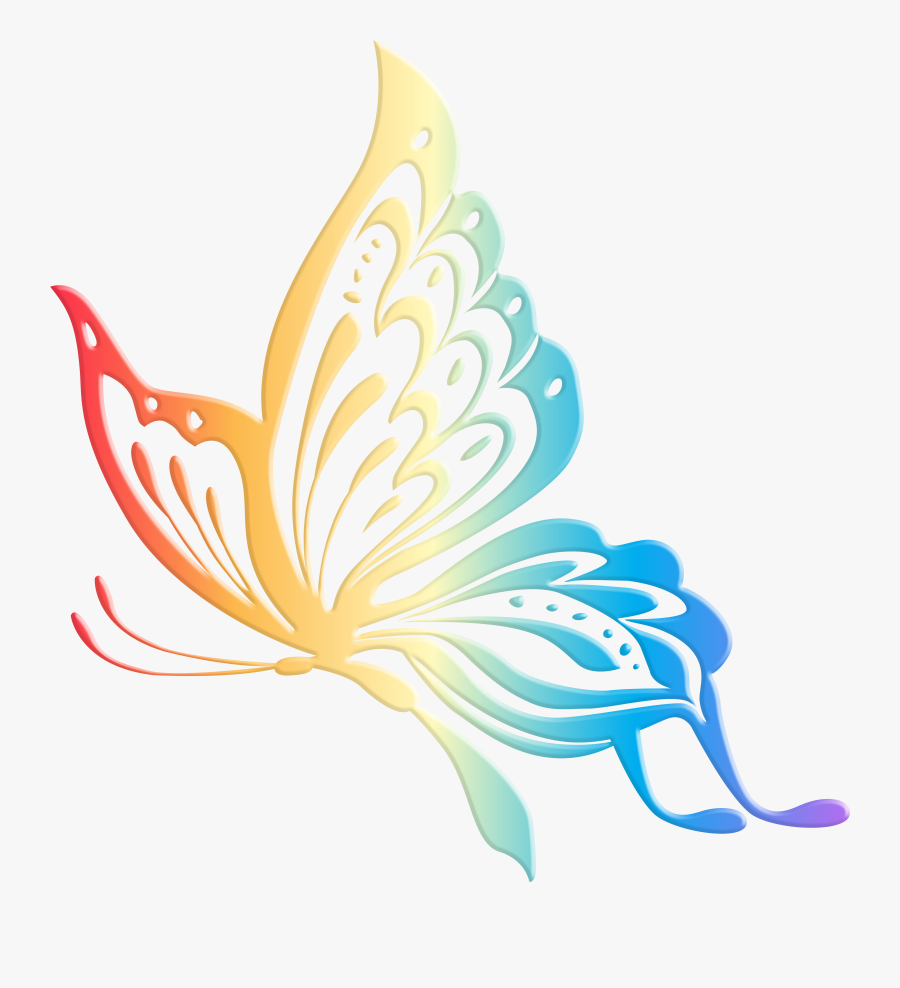 Transparent Clip Art Gallery - Black And White Butterflies, Transparent Clipart