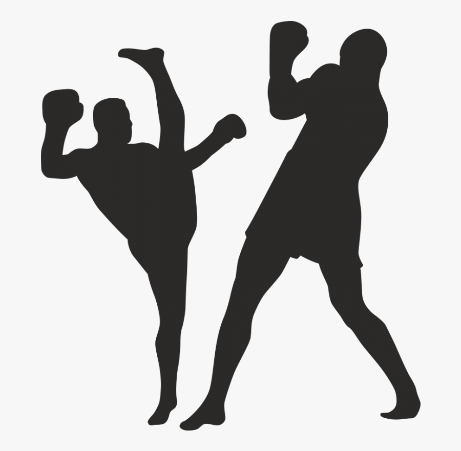 Boxing Png Download - Kickboxing Silueta Vector, Transparent Clipart