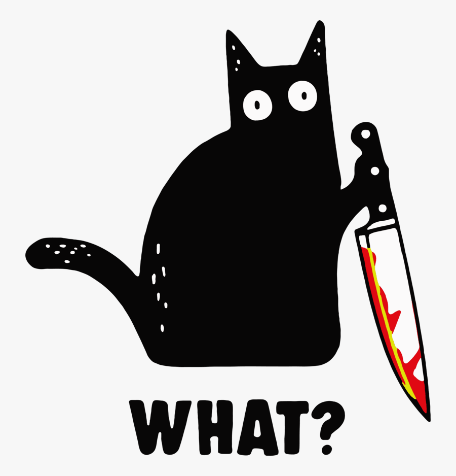 Cat With Knife Shirt , Free Transparent Clipart - ClipartKey