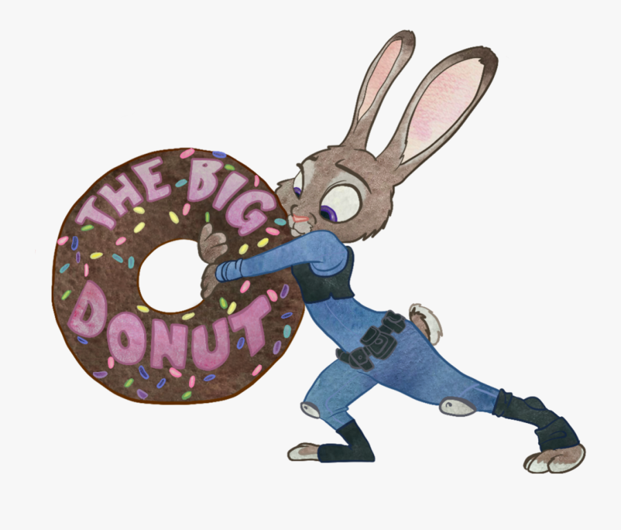 Judy Hopps Donut, Transparent Clipart