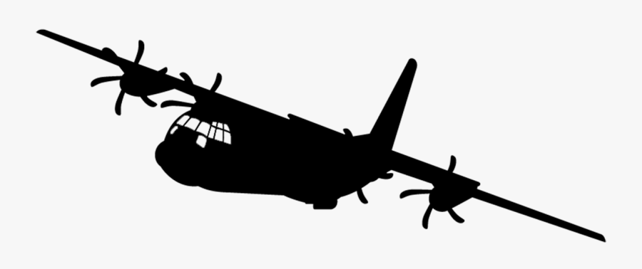 Propeller-driven Aircraft Clipart , Png Download - C 130 Silhouette Png