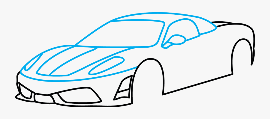 Sports Car Mazda Lamborghini - Sports Car Drawing Easy, Transparent Clipart