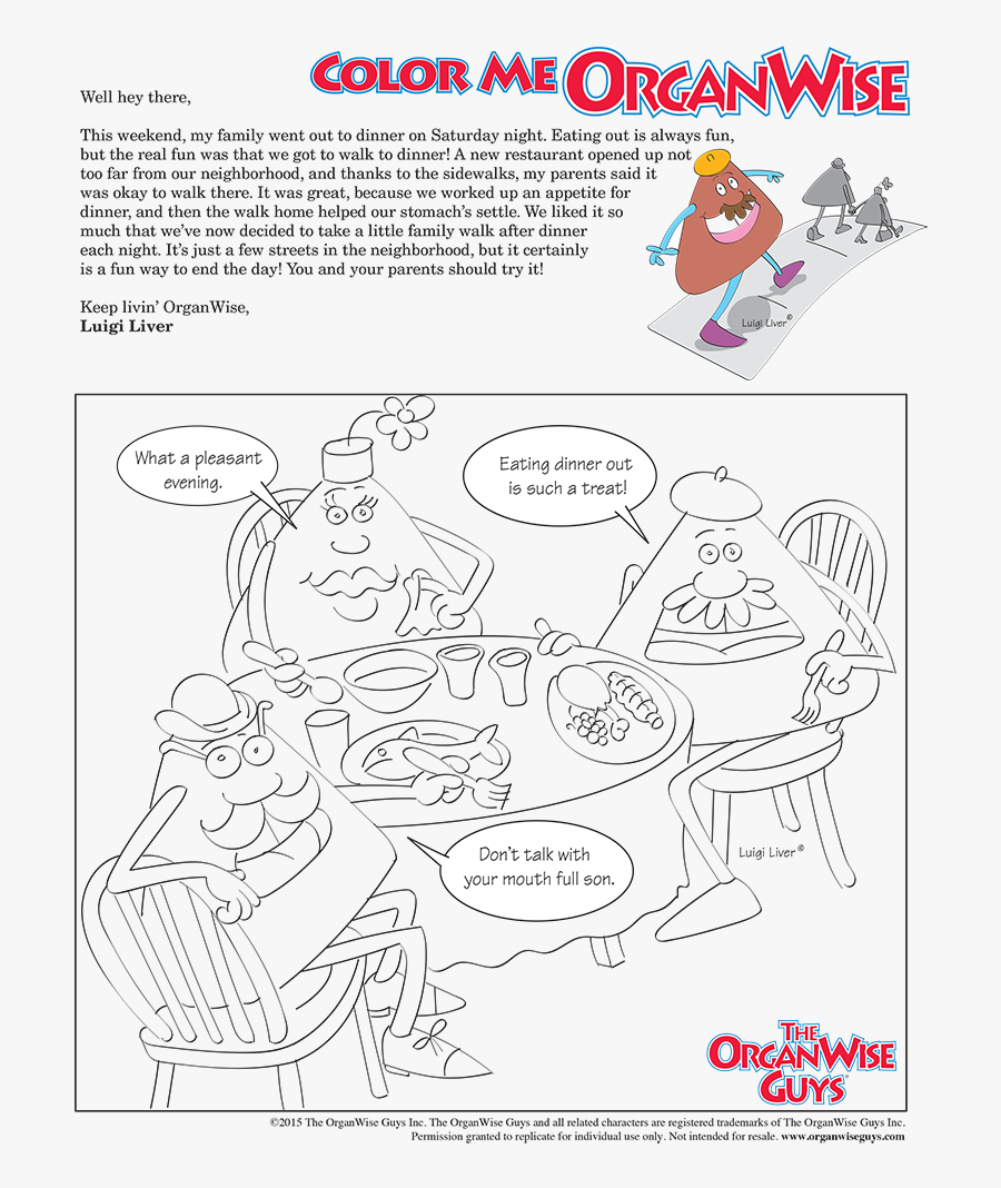 Transparent Family Eating Dinner Clipart - Coloring Organ Wise, Transparent Clipart