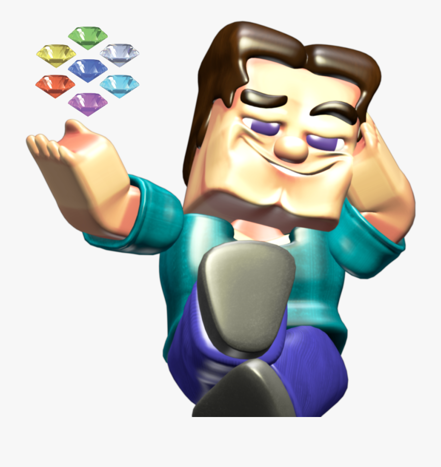 Transparent Chaos Emeralds Png - Minecraft Steve Vs Banjo, Transparent Clipart