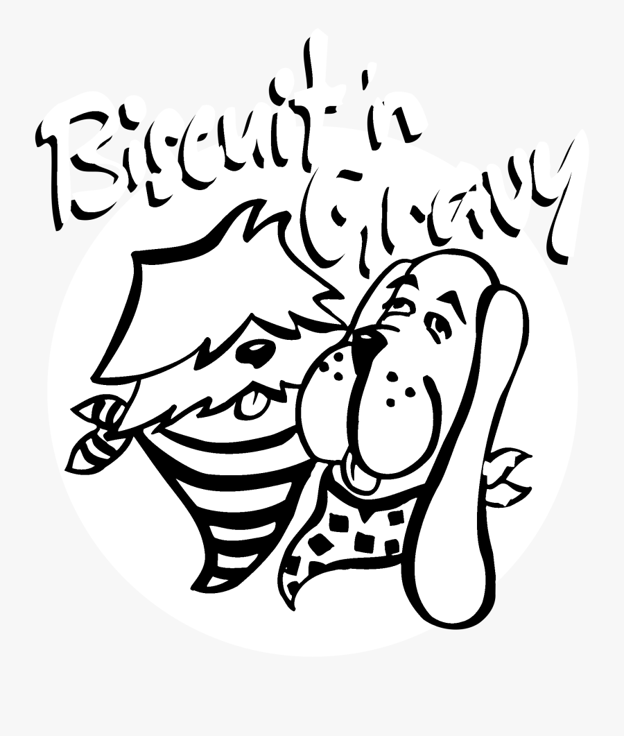 Biscuit "n Gravy 01 Logo Black And White - Biscuit, Transparent Clipart