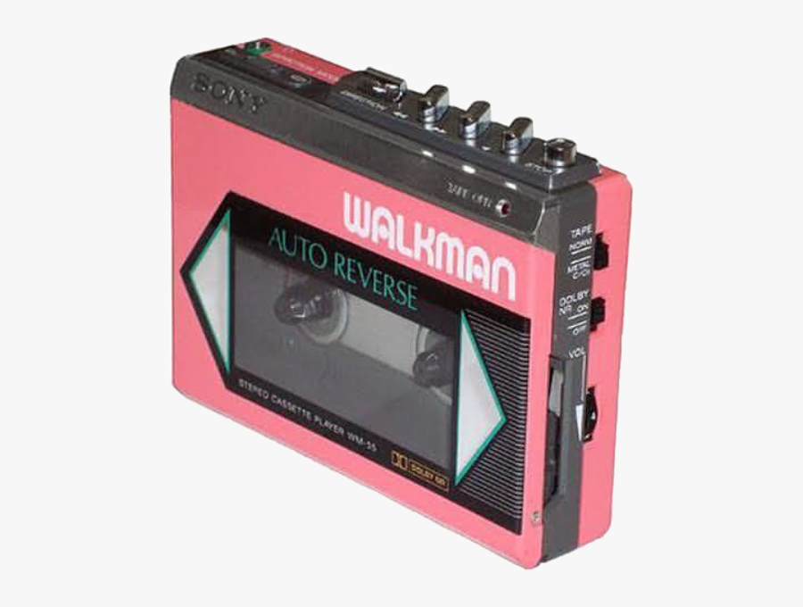 #80s #80saesthetic #walkman #lightpink #lightpinkaesthetic - Walkman Wm 55, Transparent Clipart