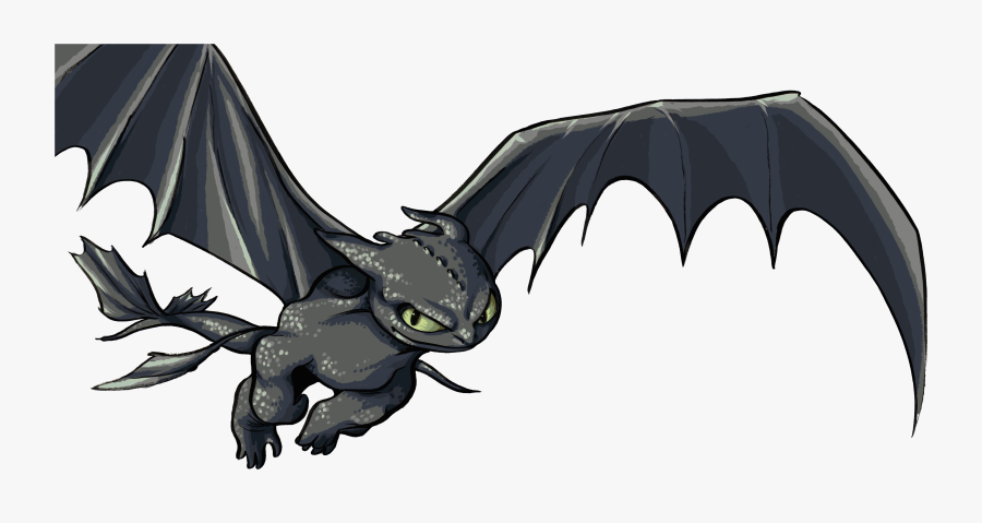 Toothless From How To Train Your Dragon, For A Caricature - Dragon, Transparent Clipart
