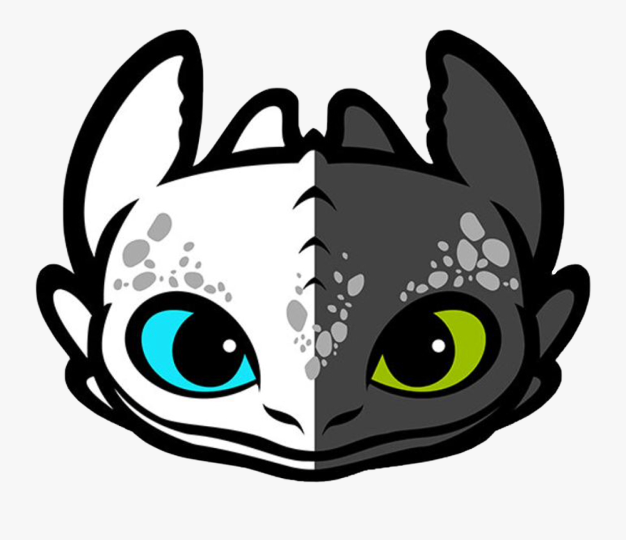 #toothless
 #freetoedit - Light Fury Face Template, Transparent Clipart