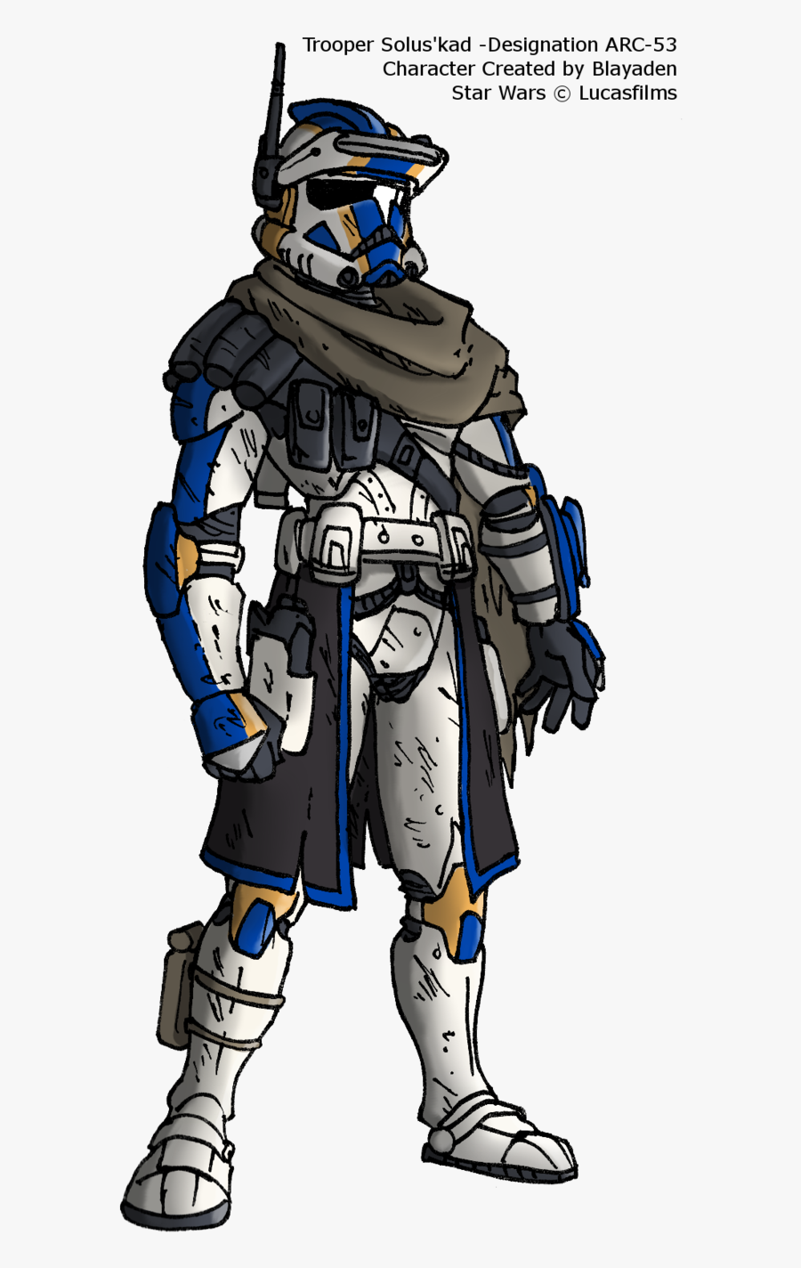 Echo Drawing Clone Trooper Transparent Png Clipart - Star Wars Fan Made Clone Troopers, Transparent Clipart