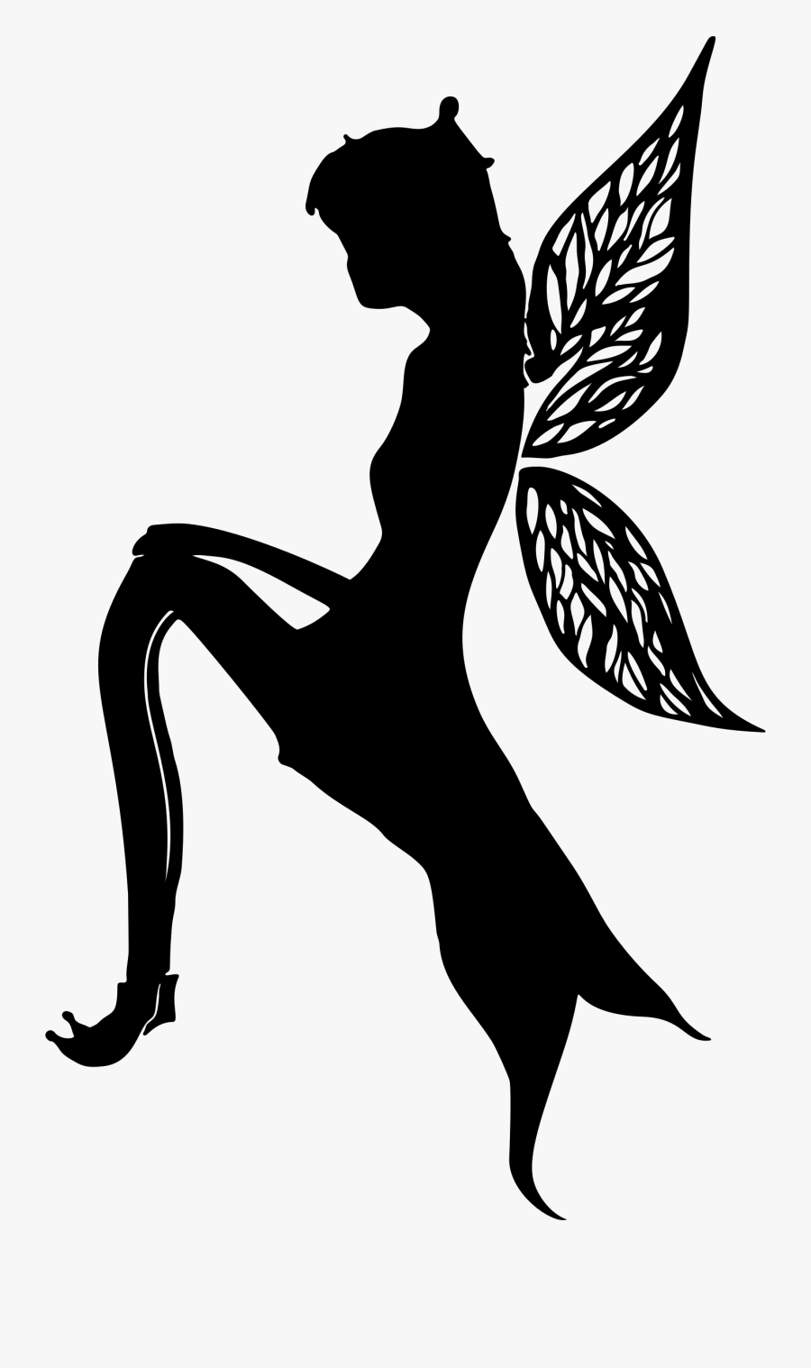 Clipart Sitting Fairy Silhouette Variation Png Sitting - Blue Fairy Png, Transparent Clipart