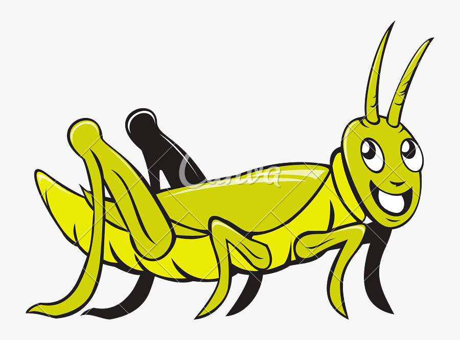 Grasshopper Clipart Black And White - Illustration, Transparent Clipart