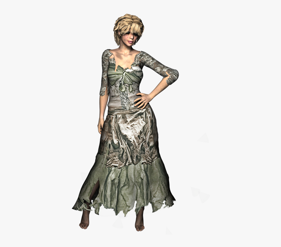 Woman In Rags, Transparent Clipart