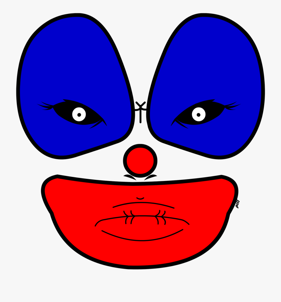Transparent Clown Face Png - Clown, Transparent Clipart